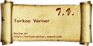 Torkos Verner névjegykártya
